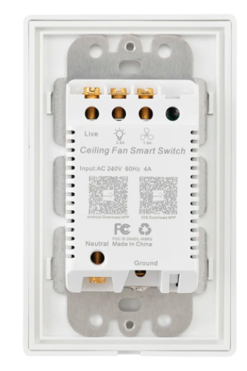 Smart Wifi Ac Fan Wall Controller
