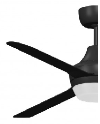 Stanza 1400mm Three Blade Absblack Inc Light Ceiling Fan