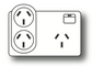 Surge Protected Vertical Double Adaptor