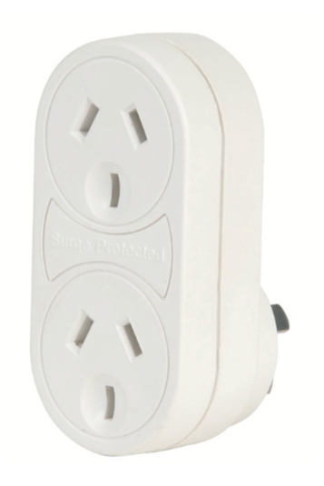 Surge Protected Vertical Double Adaptor