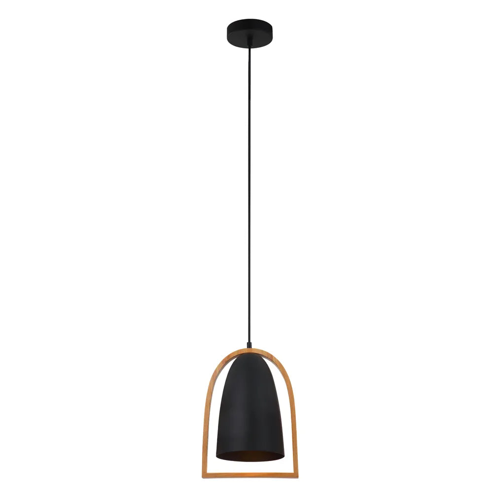 SWING: Ellipse with Wood Frame Pendant Lights