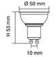 5 Watt LED GU10 6000k Day Light 550 Lumen 38 Degree Globe