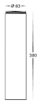 Extension Pole 380mm 316 Stainless Steel