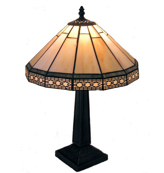T161013 Leadlight Table Lamp 16"