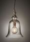 Tivoli Large Glass Silver Pendant