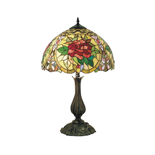 Red Camellia Table Lamp Tl-12210a/Kg