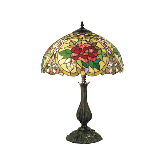 Red Camellia Table Lamp Tl-16210a/Kg