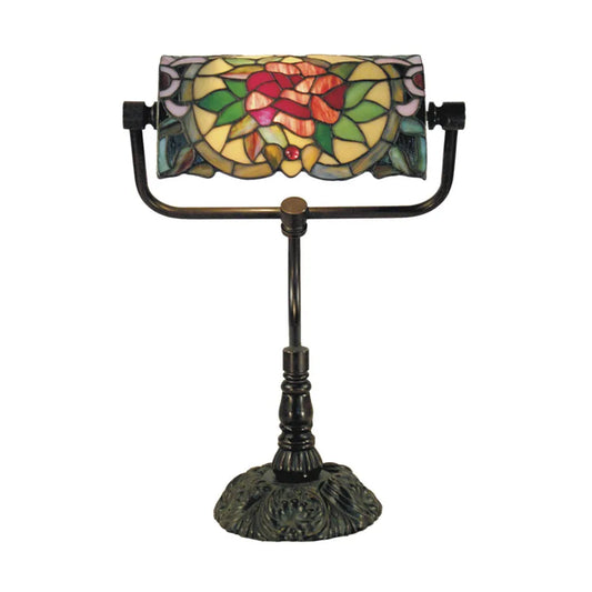 Red Camellia Bankers Lamp