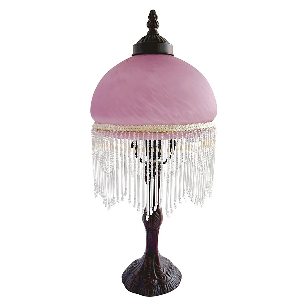 Beaded Victorian Lamp Purple