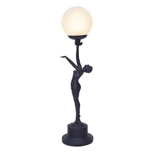 Black Art Deco Lamp Tl-5c/Bk