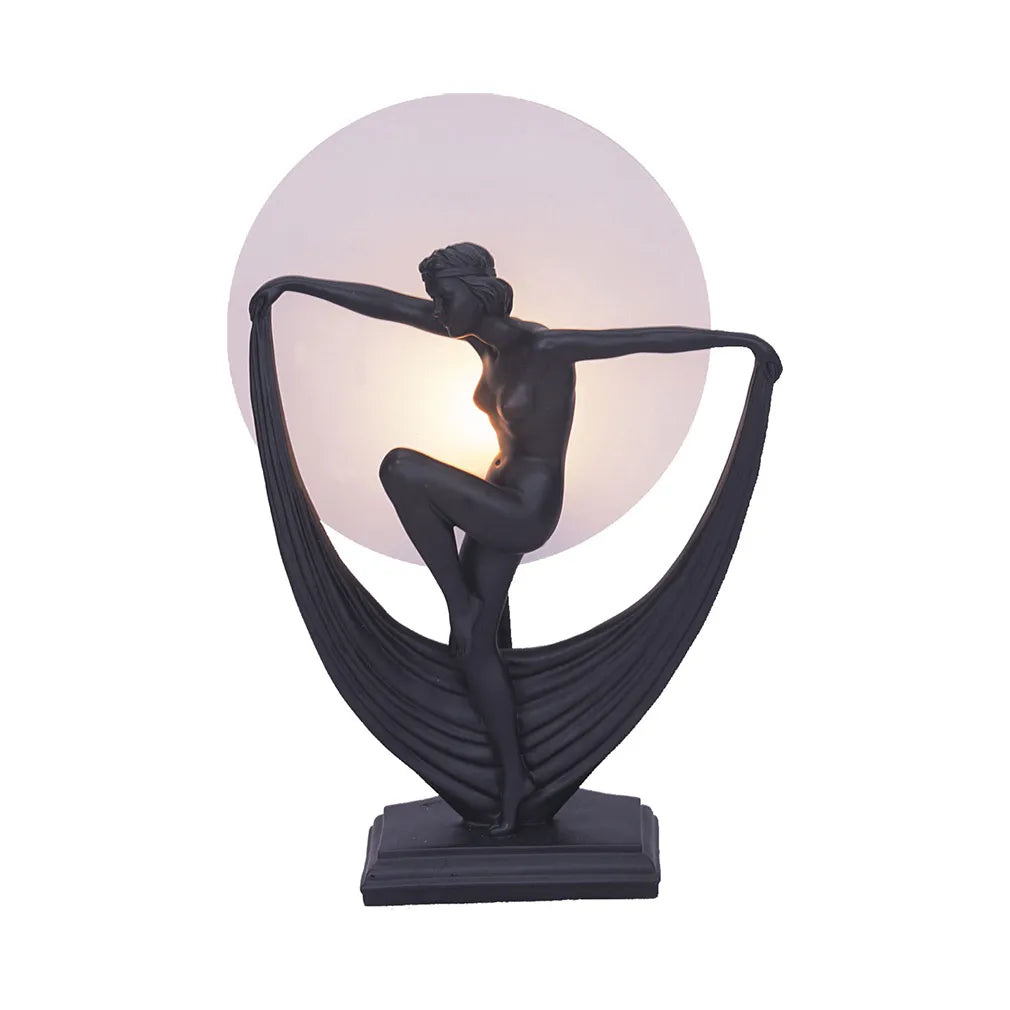 Black Art Deco Lamp Tl-6z/Bk