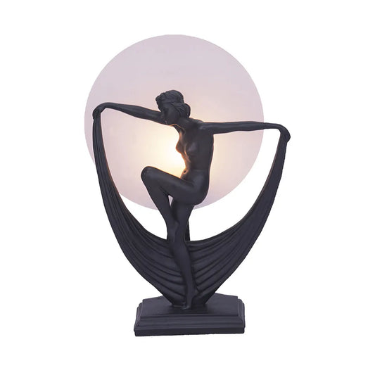 Black Art Deco Lamp Tl-6z/Bk