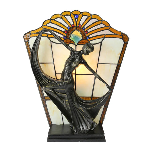 Leadlight Art Deco Lamp - Ambe
