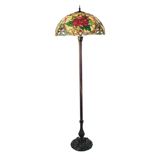 Red Camellia Floor Lamp