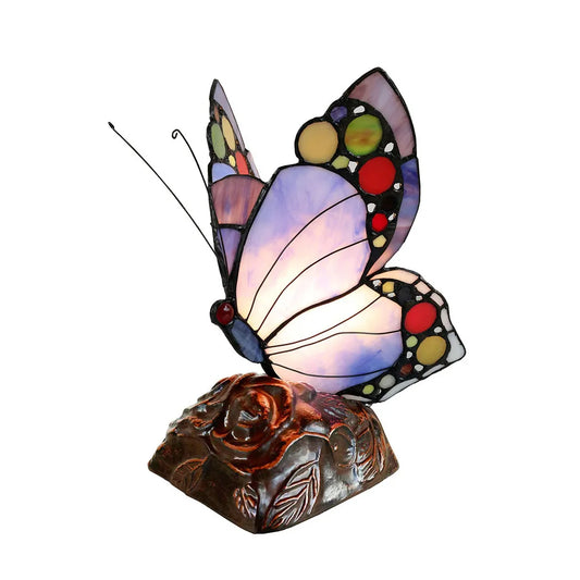 Purple Spotted Butterfly Lamp