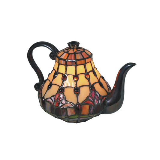 Tulip Teapot Leadlight Lamp