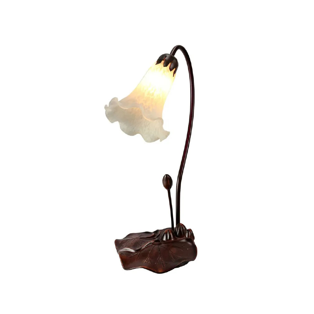 Single Lily Lamp White