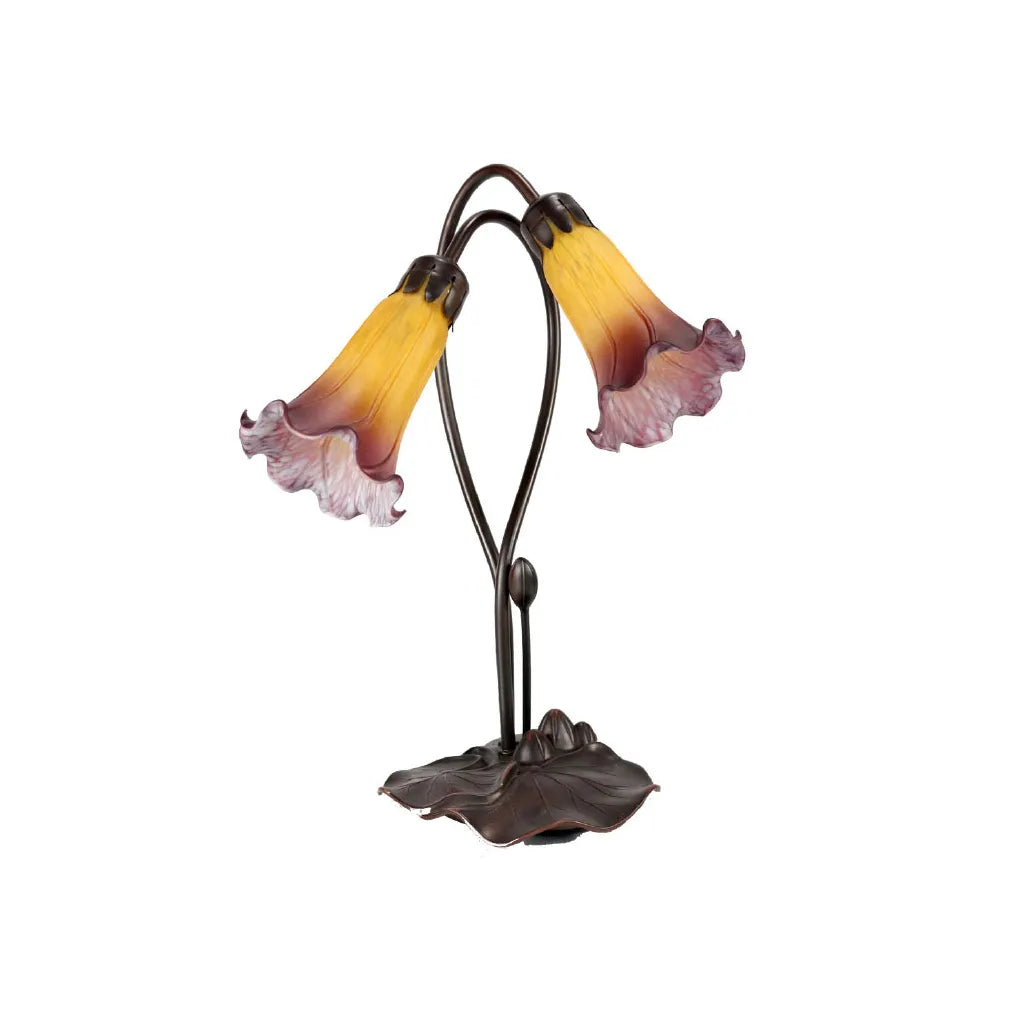 Twin Lily Lamp Orange Wine