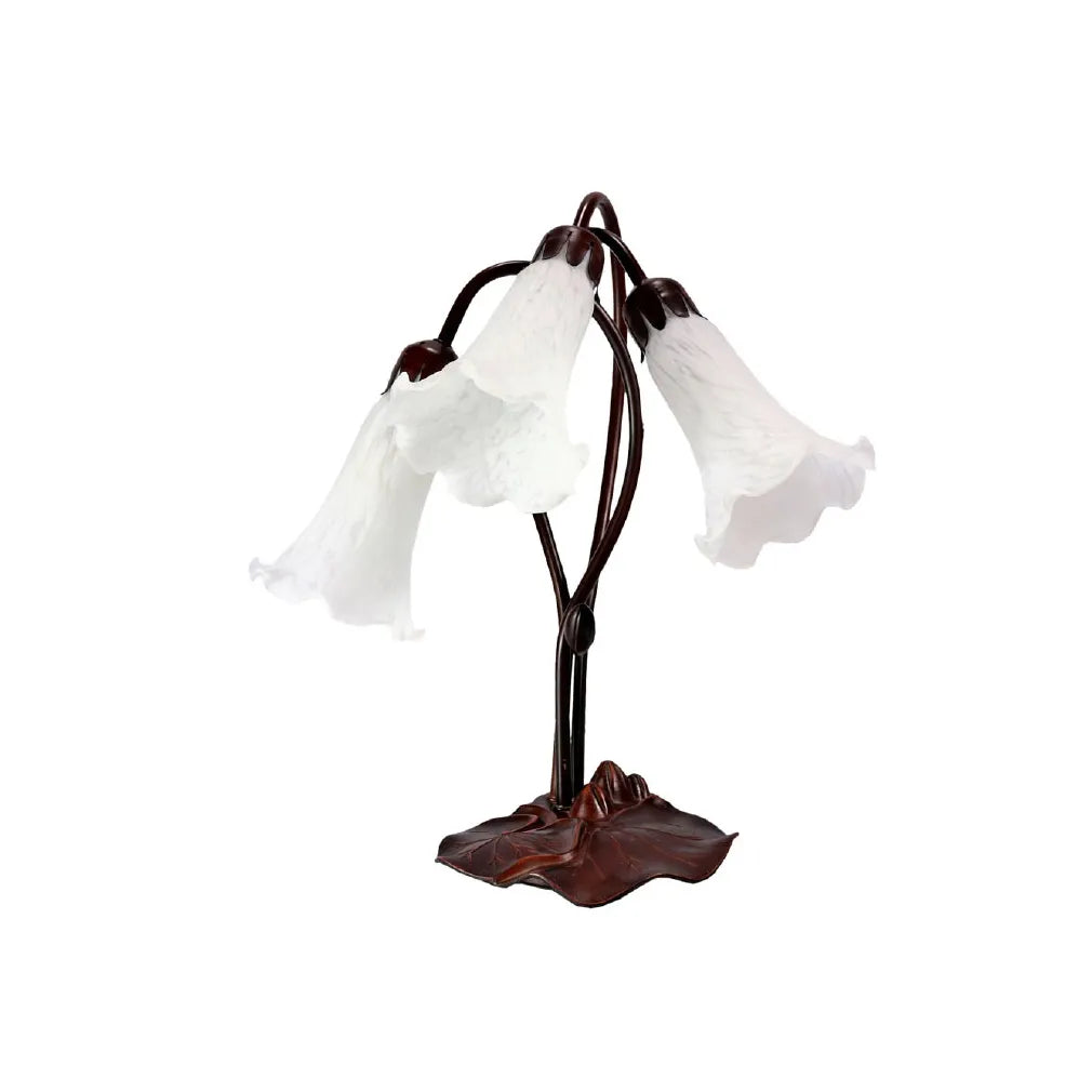 Triple Lily Lamp White