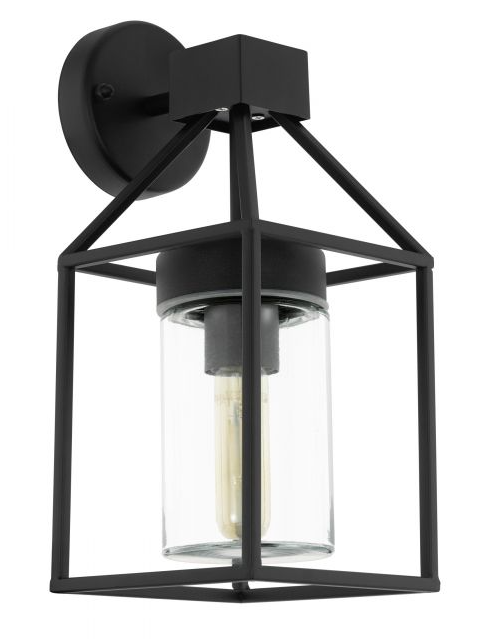 Trecate One Light Black Exterior Wall Light