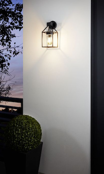 Trecate One Light Black Exterior Wall Light