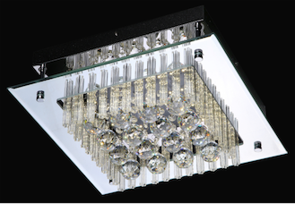 Tuscany 18 Watt Square LED Crystal Ceiling Light 4000k Cool White