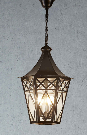 Tuscan Bronze Glass Lantern Pendant