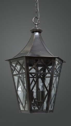 Tuscan Bronze Glass Lantern Pendant