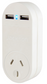 Twin Outlet 1 Amp Usb Charger With Surge Protected Mains Outlet