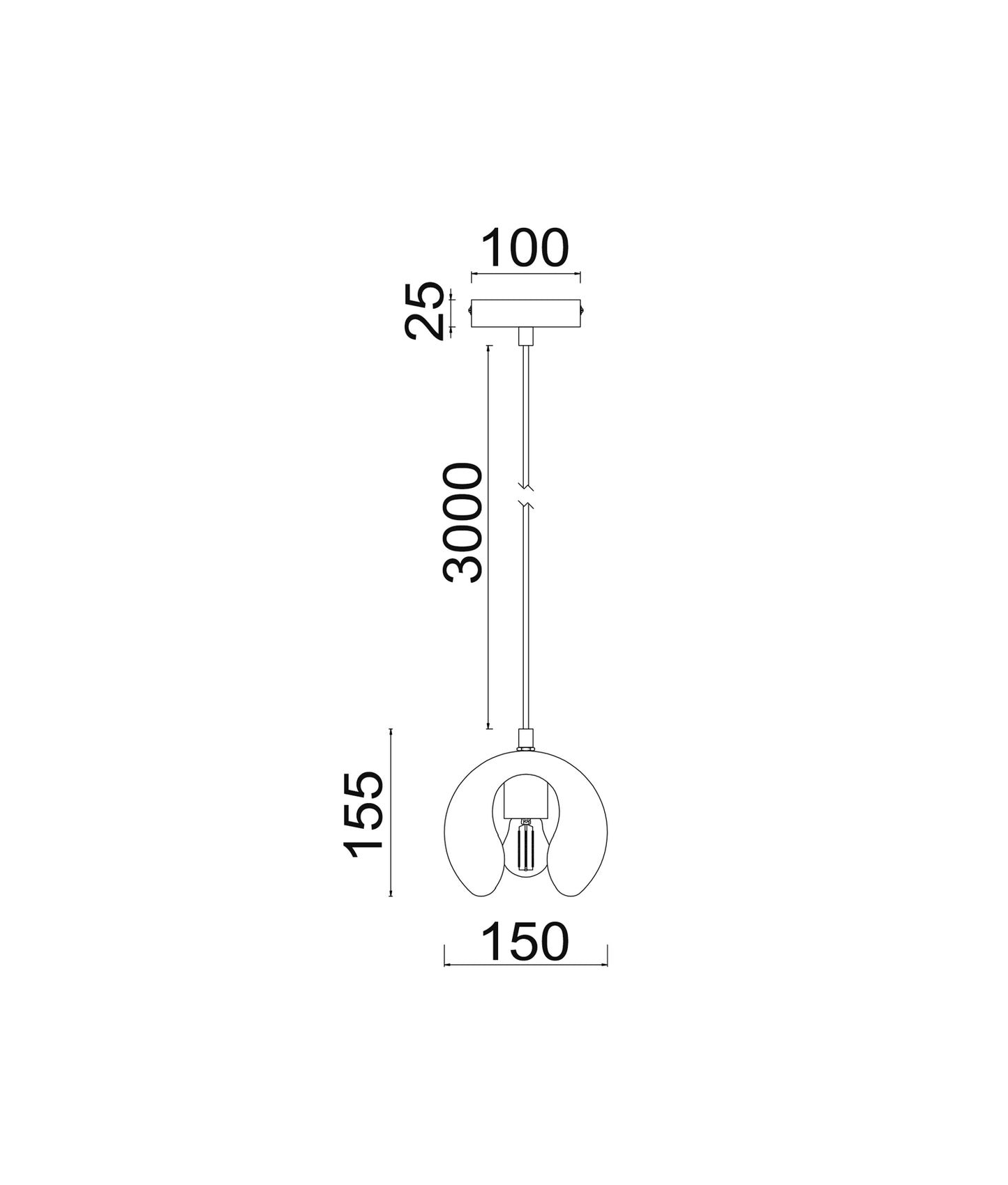 Vaina Interior Iron Dome Pendant Lights