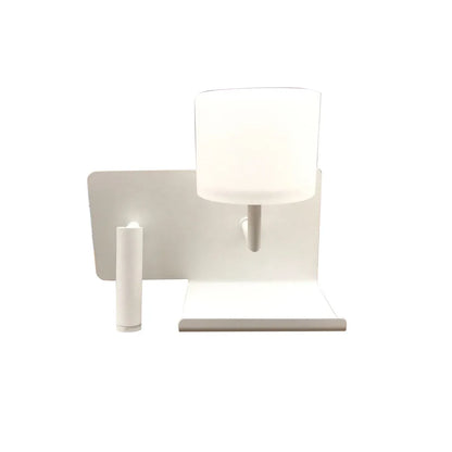 VIGO: LED 2 Switch Frosted Glass Deco Wall Light & Reading Light (with USB charger)