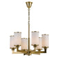 Ahern 6 Light Brass Metal & Opal Glass Pendant