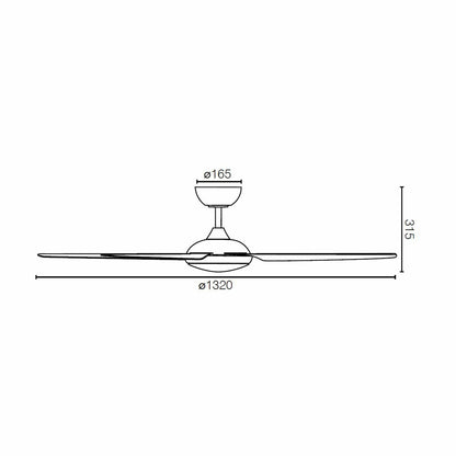 Amari 52" Ceiling Fan With 24w LED Light & Remote