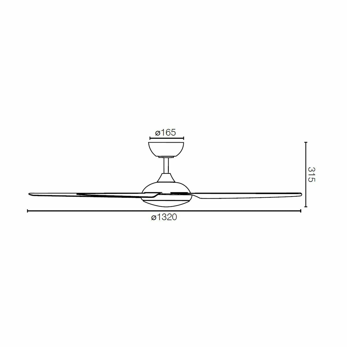 Amari Smart 52" Dc Abs 4 Blade Ceiling Fan 24w LED Light & Remote