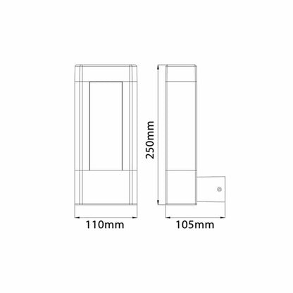 Amun 10w LED Aluminium Outdoor Wall Light