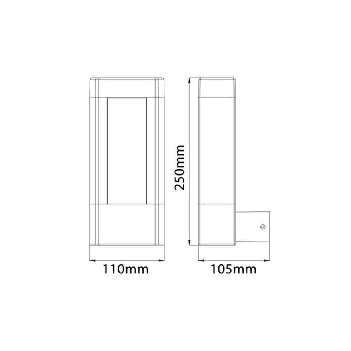 Amun 10w LED Aluminium Outdoor Wall Light