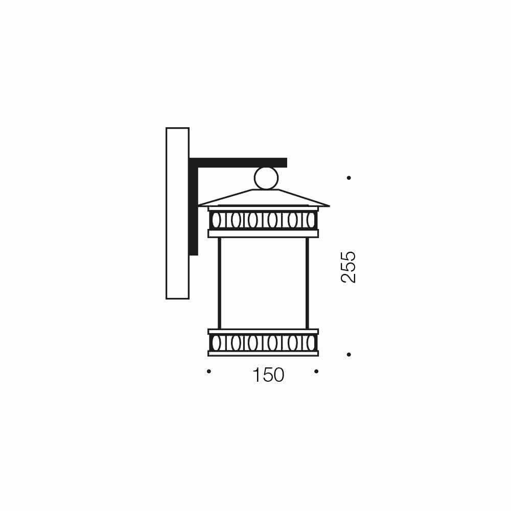 Avera Small Solid Brass Outdoor Coach Wall Light