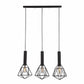 Blackband Triple Diamond Iron Cage Pendant Light