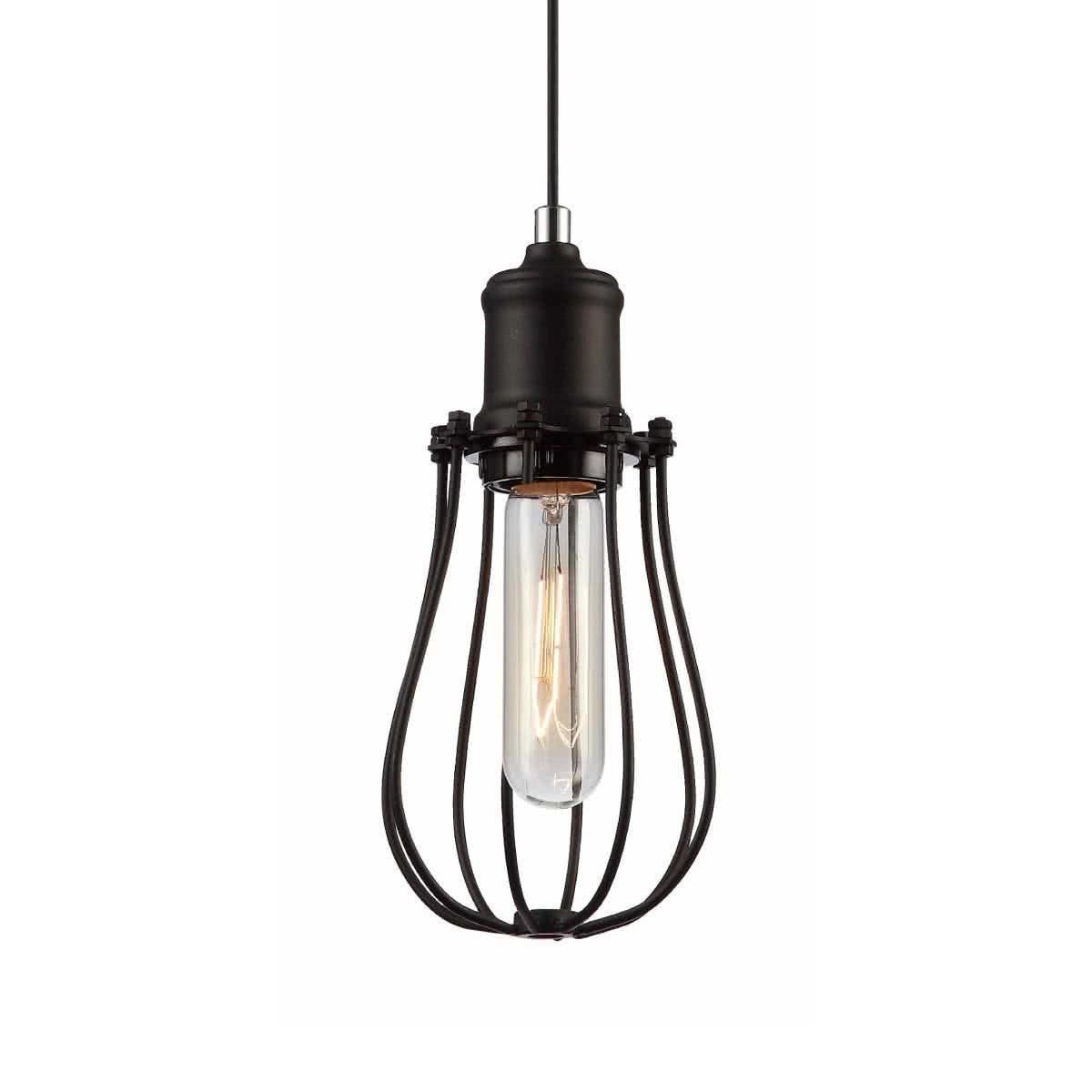 Blackband Pear Iron Cage Pendant Light