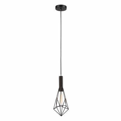 Blackband Angled Iron Cage Pendant Light