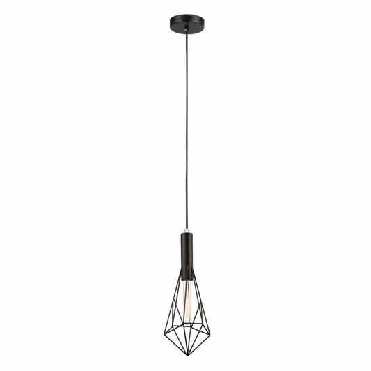 Blackband Angled Iron Cage Pendant Light