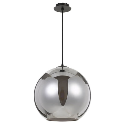 Bondi Black Smoked Glass Pendant Light
