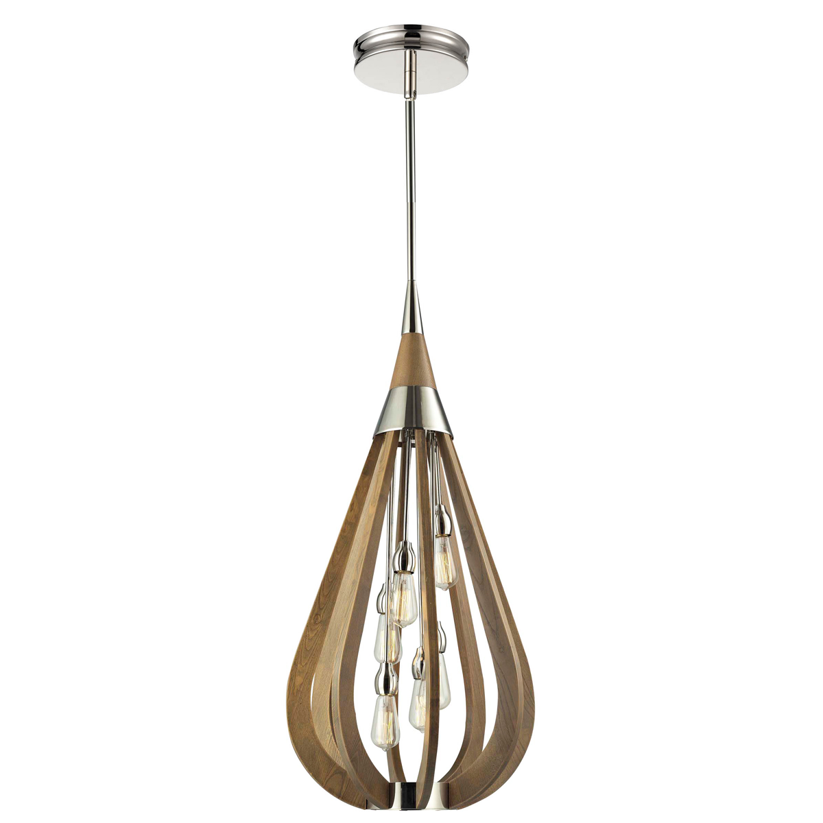 BONITO Taupe Wood Tear Drop Pendant Lights