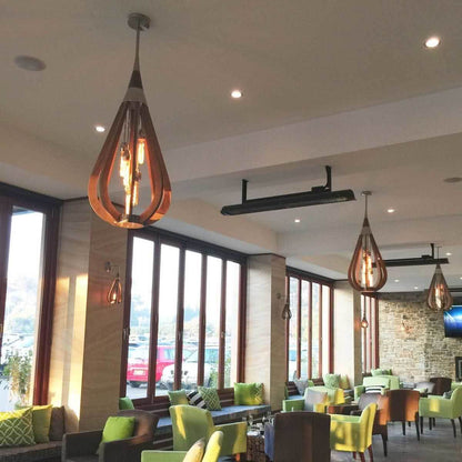 BONITO Taupe Wood Tear Drop Pendant Lights