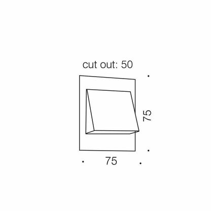 Brea 3w LED Fixed Down Indoor Wall Light