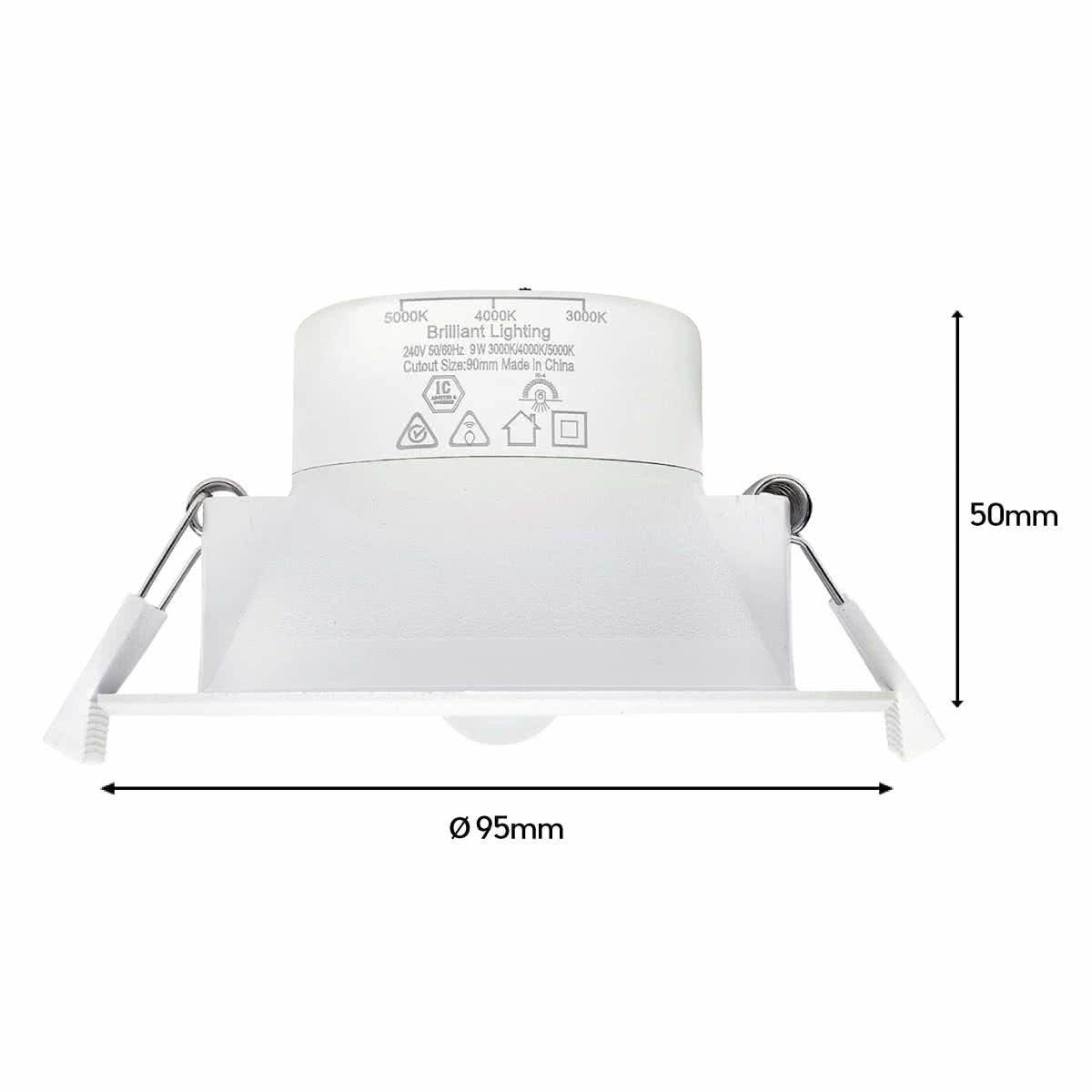 Lumascan 9w LED Tri Colour Downlight With Pir Motion Sensor