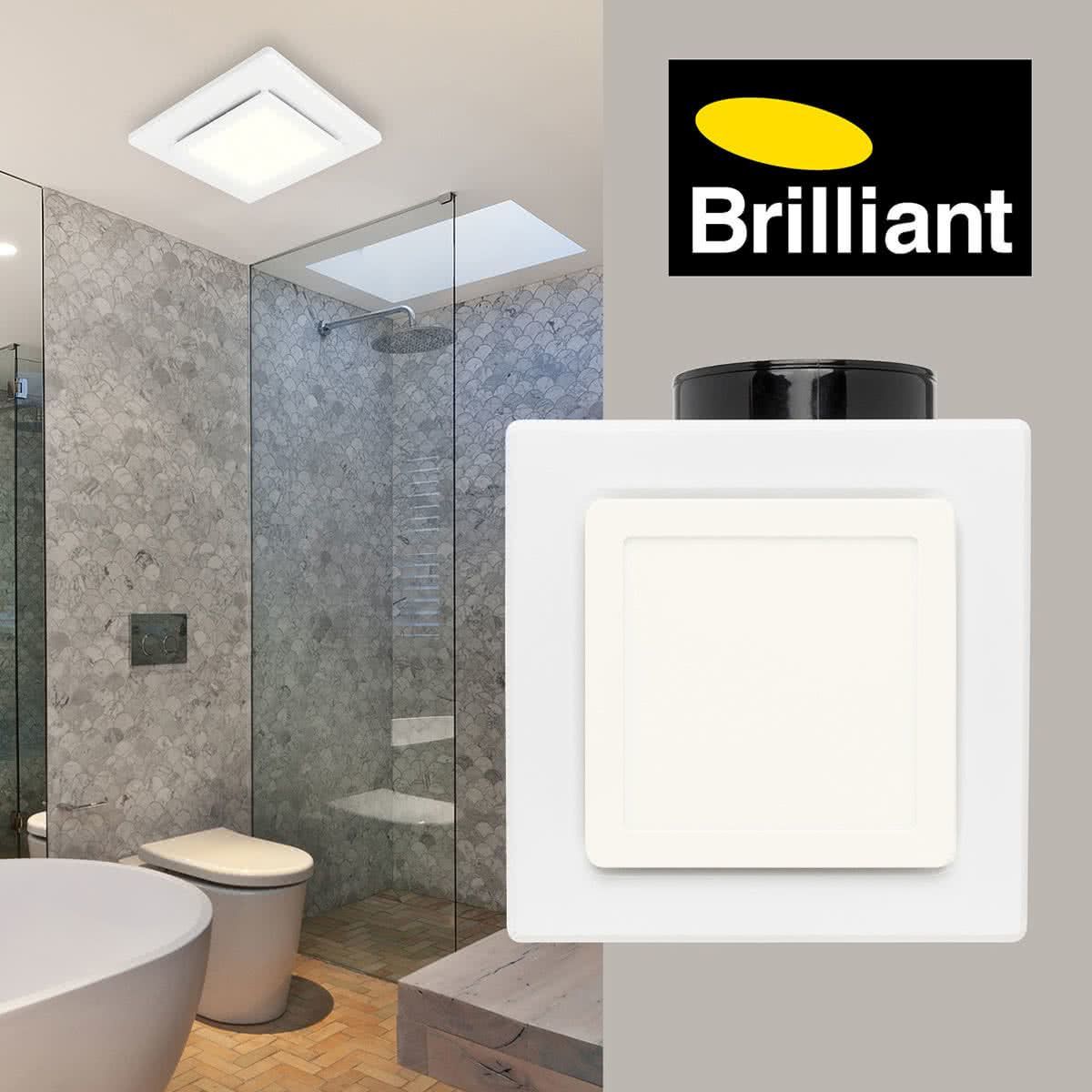 Sarico Small Square Exhaust Fan With 9w LED Light