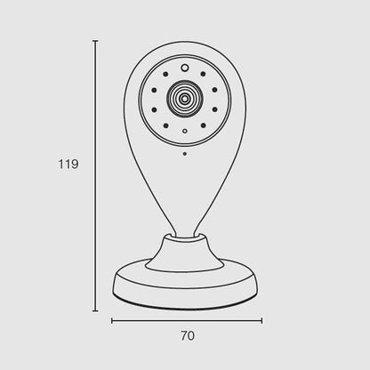Smart Wifi Security Sensor Camera With Speaker