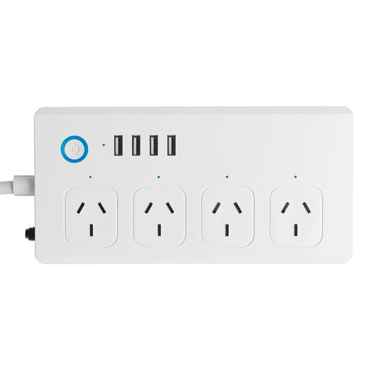 Smart Lisbon Wifi 4 Outlet Powerboard With 4 Usb Charging Ports