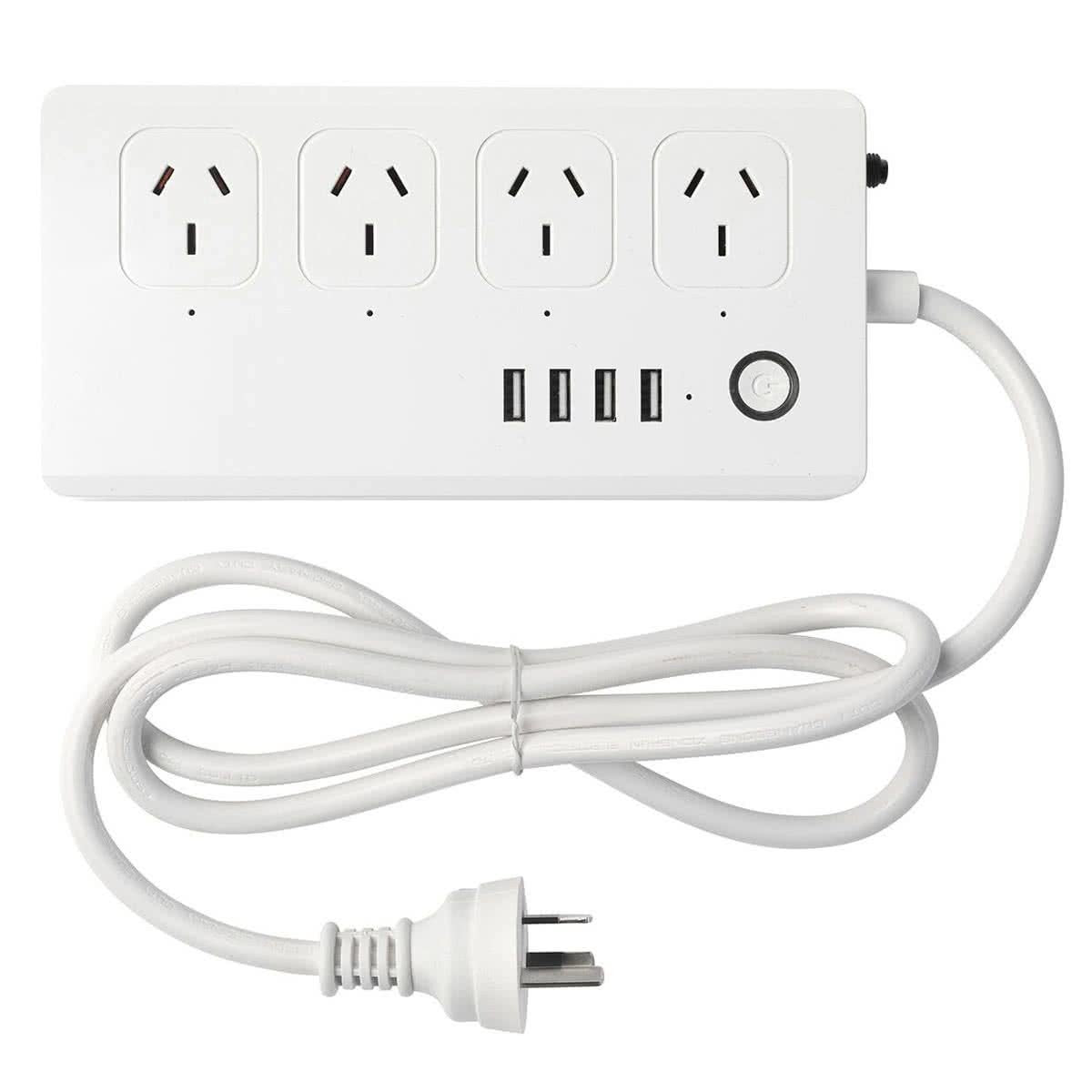 Smart Lisbon Wifi 4 Outlet Powerboard With 4 Usb Charging Ports